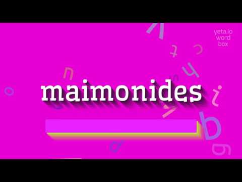 How to say "maimonides"! (High Quality Voices)