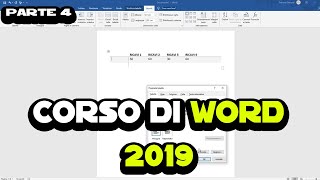 Corso di Word 2019 - Parte 4 - Le tabelle di Word 2019