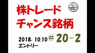 明日のチャンス銘柄紹介〈2018.10.10〉　　株トレード実況プレイ　＃20-2 三菱障子（８０５８）