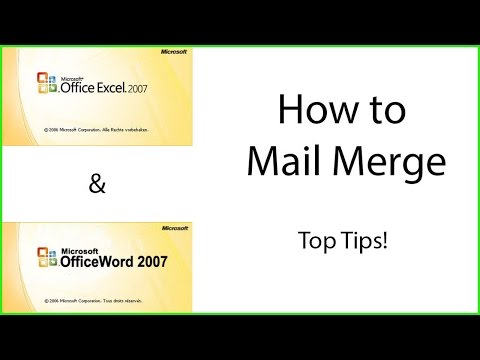 How to Mail Merge using Microsoft Excel and Word - YouTube