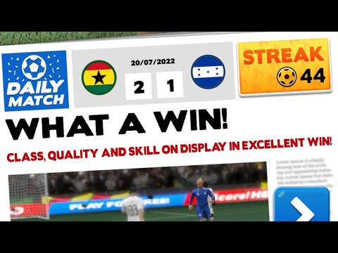 44/100 Streak - Score! Hero 2022 - Ghana Vs. Honduras
