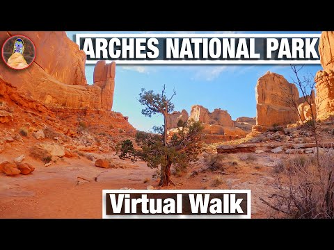 Arches National Park Virtual Walk - Park Avenue Trail - 4k Nature Walk & Treadmill Trail - CityWalks