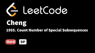 YouTube video 'LeetCode 1955. Count Number of Special Subsequences'