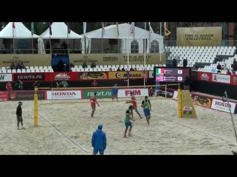 Beach Volleyball Moscow Grand Slam 2014 3rd place Rosenthal - Dalhausser and Nicolai - Lupo