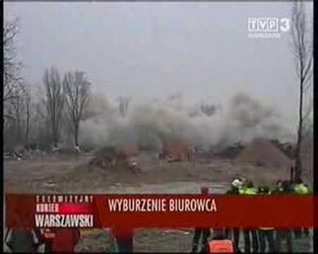 Demolition of the office building in Warsaw 2007