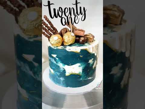 Chocolate cake with Navy design request | 21st Birthday
