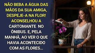 Não beba a água das mãos da sua amiga, despeje-a na flor! aconselhou a cartomante. E pela manhã...
