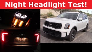 2024 Kia Telluride Headlight Test and Night Drive