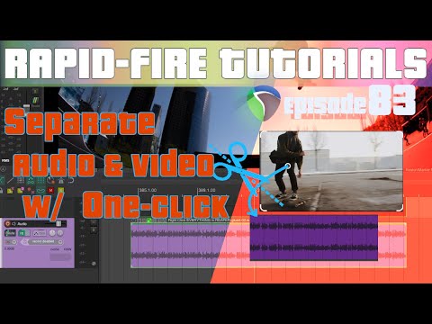 Separate audio from a video item with one action! (Rapid fire REAPER Tutorials Ep83)