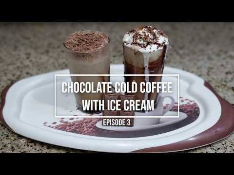 Chocolate Cold Coffee and Cold Coffee With Ice Cream Recipe @ Sunanda's Kitchen  | Episode 3