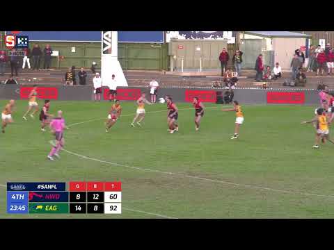 Rd 8 Hostplus SANFL Snapshot - Eagles' Adam D'Aloia kicks 1-2 goal on the run