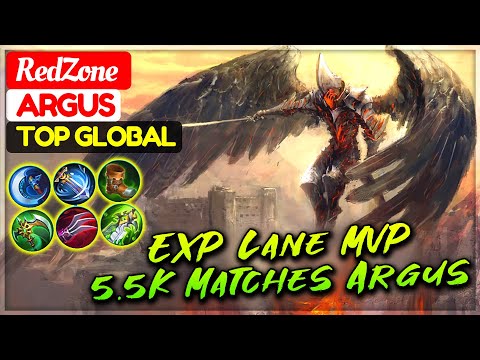 EXP Lane MVP Argus, 5.5K Matches Argus [ Top 1 Global Argus S12 ] RedZone - Mobile Legends.