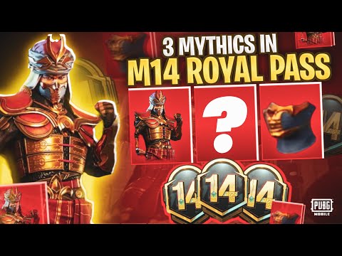 M14 Royal Pass |1 to 50 Rp Rewards | 3 Mythic In M14 Rp |PUBGM