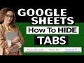 How To Hide Tabs In Google Sheets
