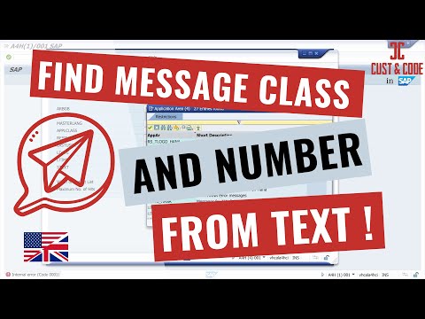 Find Message Class & Number easily from Message Text [english]