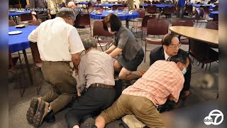 Exclusive chilling photos show moment Laguna Woods church gunman was subdued by heroic congregants