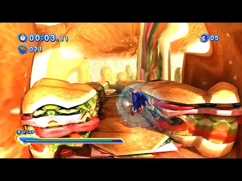 Sonic Generations Sandwich Zone Speed Run (w/skills) 0:15.64