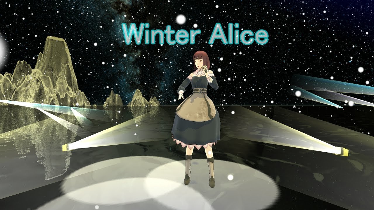 【MMD】ノワールver.「 Winter Alice（歌詞付） 」 with  片手マイク・オリキャラ 花