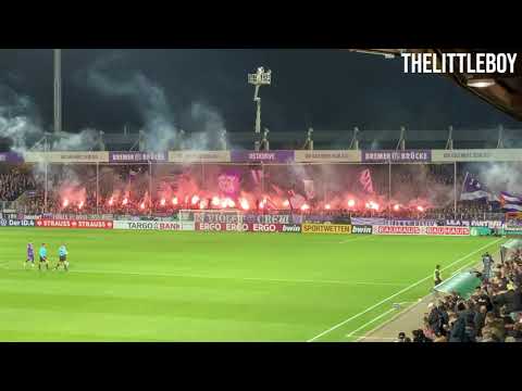 VFL Osnabrück - SC Freiburg DFB-Pokal 26.10.2021 Pyro