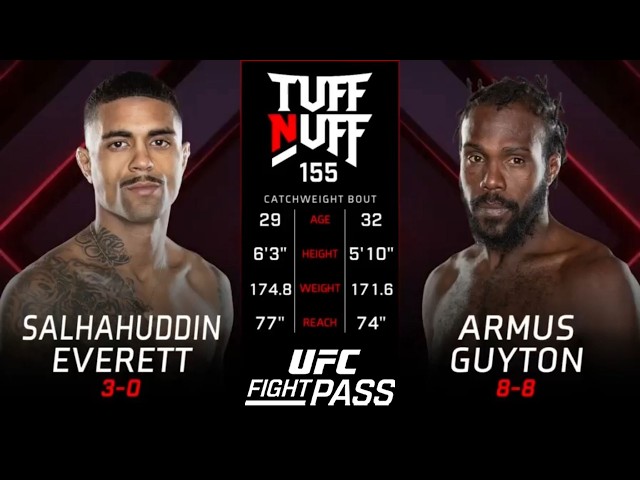 Salhahuddin Everett vs. Armus Guyton Full Fight | Tuff-N-Uff 155