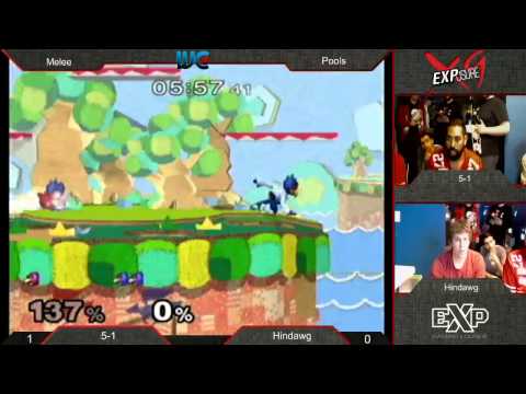 EXPosure 9 - 5-1 (Falco) vs. Hindawg (Falco) Melee Pools