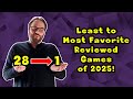 FreQuenczy S Least To Most Favorite Reviewed Games Of 2025