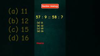 #NumberAnalogyChallenge | Solve for ‘?’ in ‘57 : 9 :: 58 : ?’ | #MathQuiz #CompetitiveExams