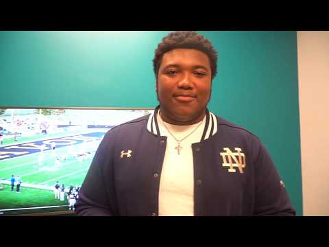 Avon High School - Notre Dame Football Commit 2021 OL Blake Fisher Interviewed by Goins and Studdard