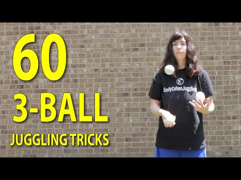 60 3-Ball Juggling Tricks From Easy to Hard (with slow motion)