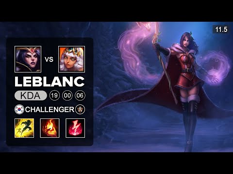 LeBlanc Mid vs Qiyana - KR Challenger Patch 11.5