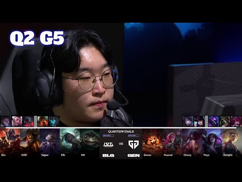 GEN vs BLG - Game 5 | Quarter Finals LoL Worlds 2023 | Gen.G vs Bilibili Gaming - G5 full