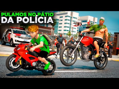 INVADI O PÁTIO DA POLICIA PRA RECUPERAR A MINI MOTO DO MEU IRMÃOZINHO!💥 (GTA 5)