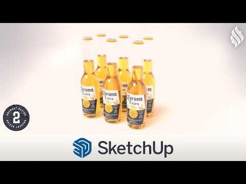 3D Modeling Beer Bottle [Part 2] [SketchUp Tutorial]