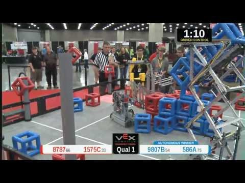 2015 VRC Tech Q1 - 8787 1575C vs 9807B 586A - 45 to 63 - VEX Worlds 2015 - Technology Division