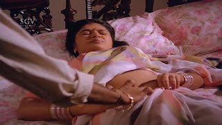 Shashikumar Apply Cream to wife Navel Scenes  Bare
