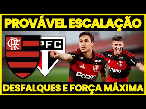 PROVÁVEL ESCALAÇÃO do Flamengo para jogo contra o São Paulo no Brasileirão!