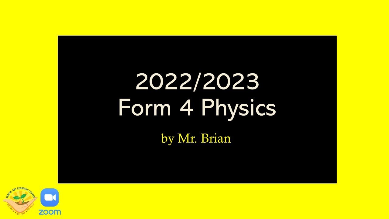 F4 Physics Lesson 1 - Chapter 1 Measurement [Base and Derived Quantities] 20220329