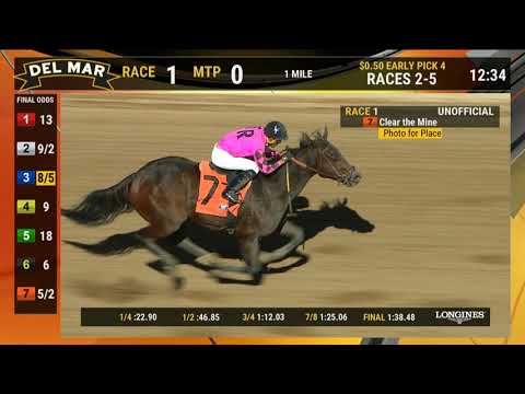 Clear the Mine Wins Race 1 at Del Mar 11/9/18