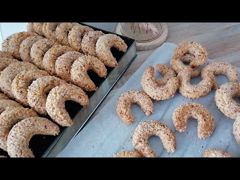 Gâteaux secs Croissants de lune aux Amandes/recette idéale pour l'aïd