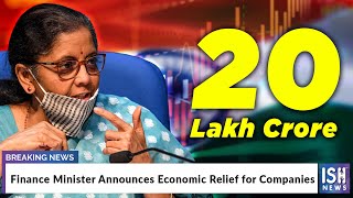 Finance Minister Announces Economic Relief for Companies