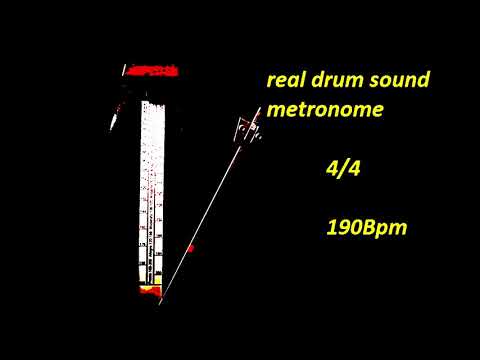 Metronome 4/4 at 190 Bpm (real drum sound)