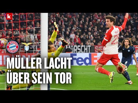 Müller scherzt: "Butterweiche Hereingabe von de Ligt" | FC Bayern - Lazio 3:0
