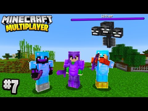 THE WITHER BATTLE in Minecraft Multiplayer Survival! (Episode 7)