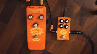 Video thumbnail for Final Cut FTelettronica vs Colorsound Powerboost by FTelettronica Handmade Pedals