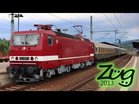 Spielzeug-Express | BR143 mit DR-Wagen in Jena und Saalfeld