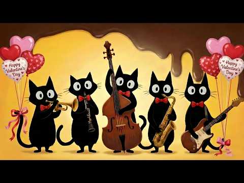 Black Cats Sweet Valentine Jazz: Uplifting Instrumental Music for Work & Focus