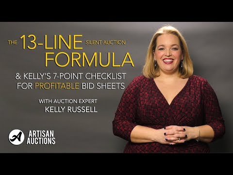 Profitable Bid Sheets Silent Auction Tutorial