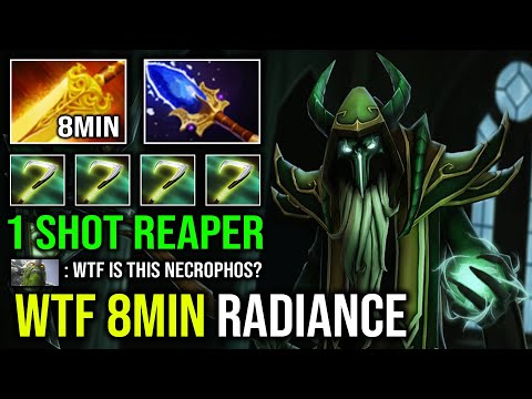 WTF 8MIN RADIANCE 1 Shot Reaper Unlimited Godlike Raid Boss Safelane Carry Necrophos Dota 2