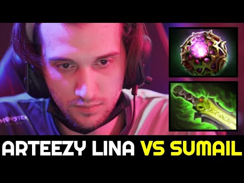 ARTEEZY PAKAZS vs SUMAIL — Magic Build Lina vs Witch Blade Batrider Dota 2