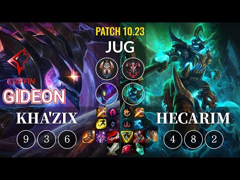 GRF GIDEON Kha'Zix vs Hecarim Jungle - KR Patch 10.23